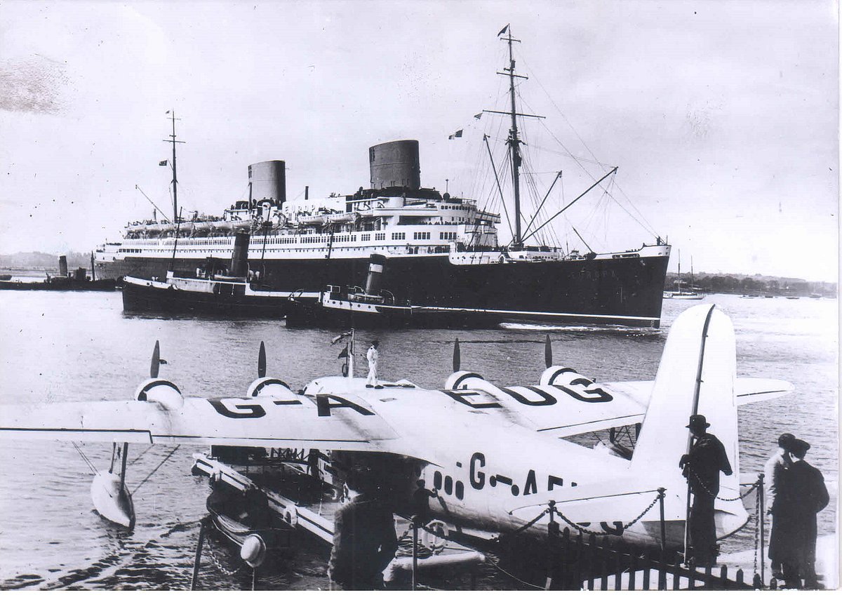 Coogee and SS Europa at Southampton