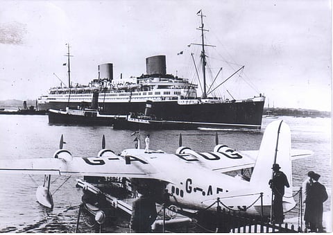 Coogee and SS Europa at Southampton