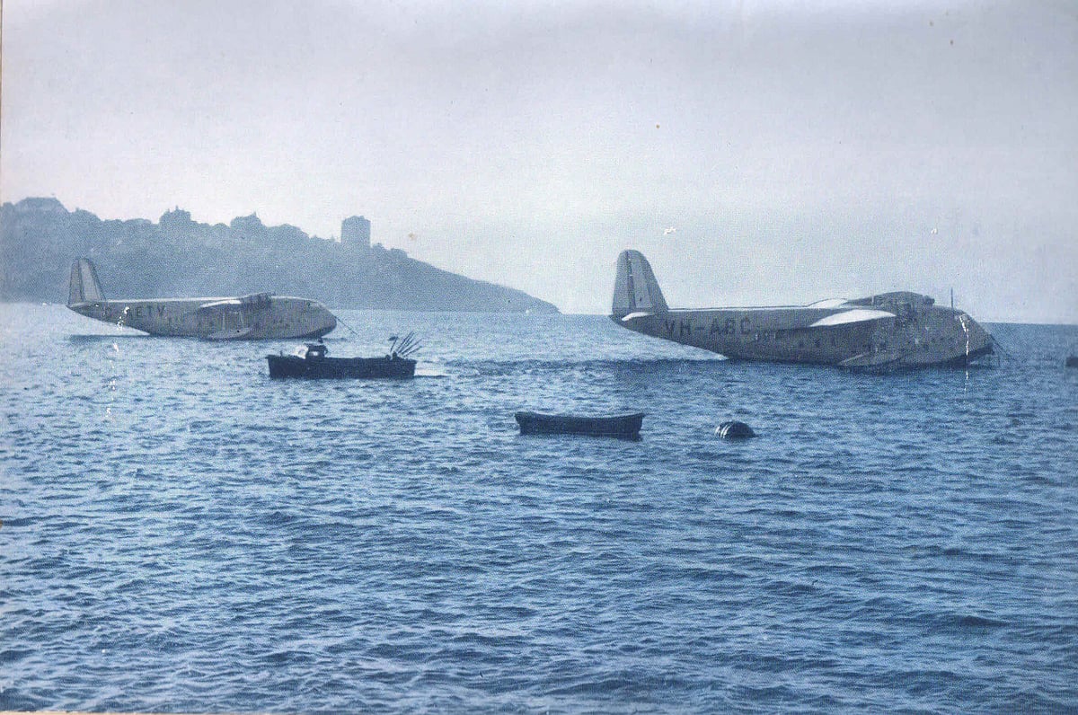 Coogee on sea with another flying boat
