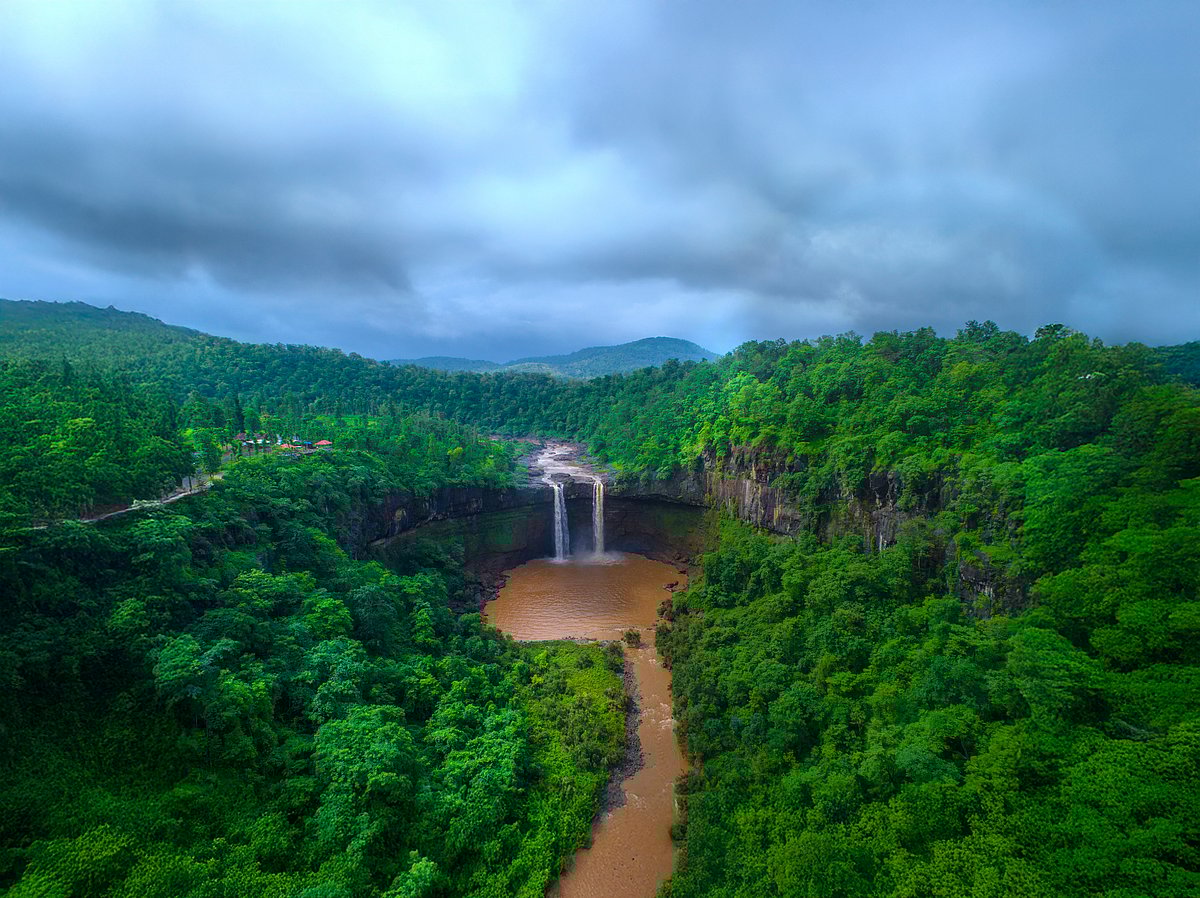 Thriving nature around Girmal Waterfall.
