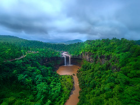 Thriving nature around Girmal Waterfall.