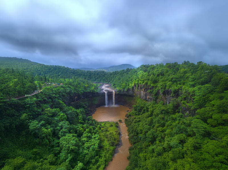 Thriving nature around Girmal Waterfall.