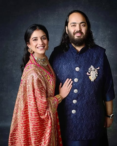 Picture from Anant and Radhika for representational purpose only