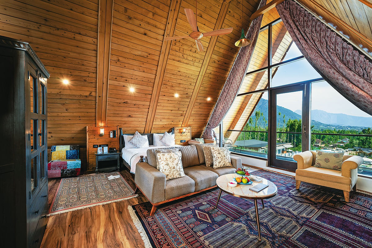 This luxury boutique resort in Srinagar is embraced by orchards and offers sweeping views