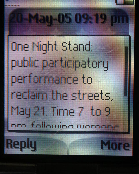 A call for participation in a public project by Blank Noise