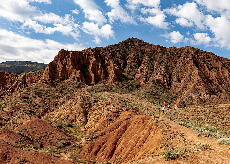 Wind and rain have carved Skazka’s soft sandstone and clay 