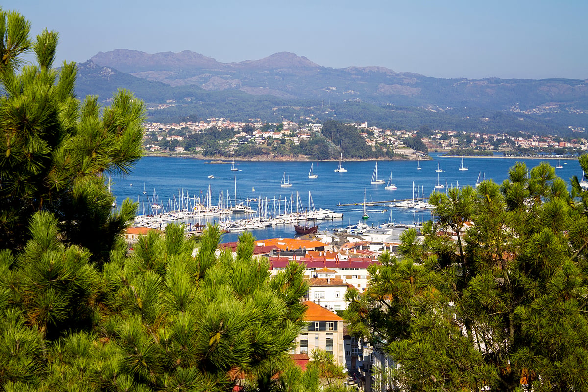 A view of Port Baiona near Mountain Galicia