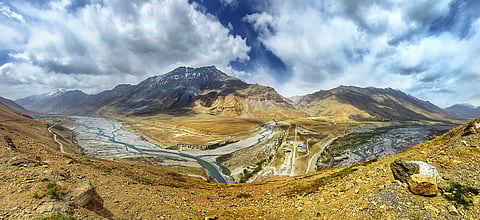 The widest view of the Spiti Valley