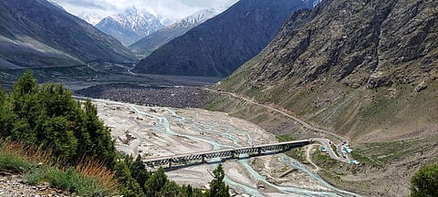 The Darcha bridge on the Bhaga River