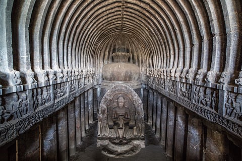 The Vishvakarma cave of Ellora is the only chaitya in the complex