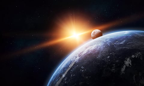 Solar eclipses occur when the Sun, the Moon and Earth line up, either fully or partially