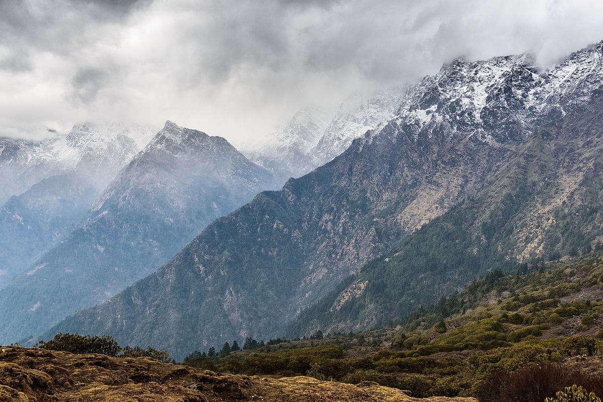National park Langtang in the Himalayas, Nepal 