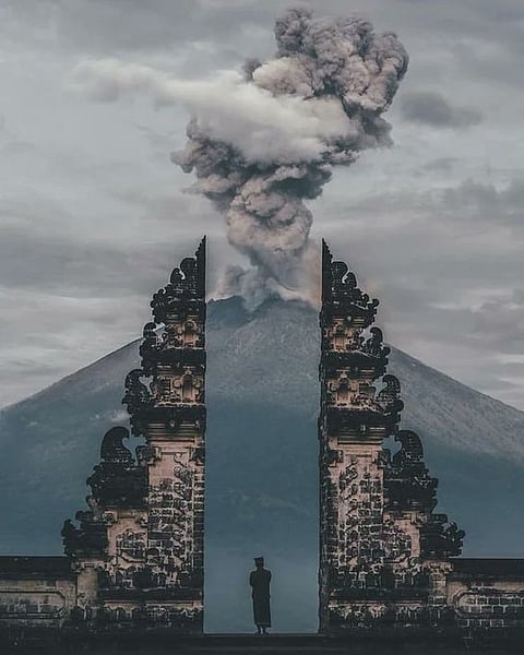 Eruption of Mount Agung in Bali