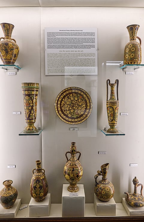 Pottery on display at the Albert Hall Museum in Jaipur