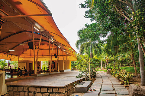 Spread across a massive expanse, the Sivananda Meenakshi Ashram is an oasis of  peace