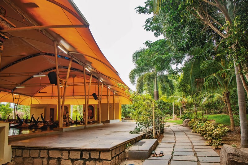 Spread across a massive expanse, the Sivananda Meenakshi Ashram is an oasis of peace