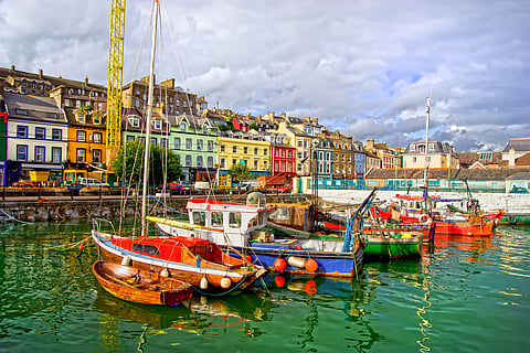 The seaport town of Cobh in County Cork, Ireland