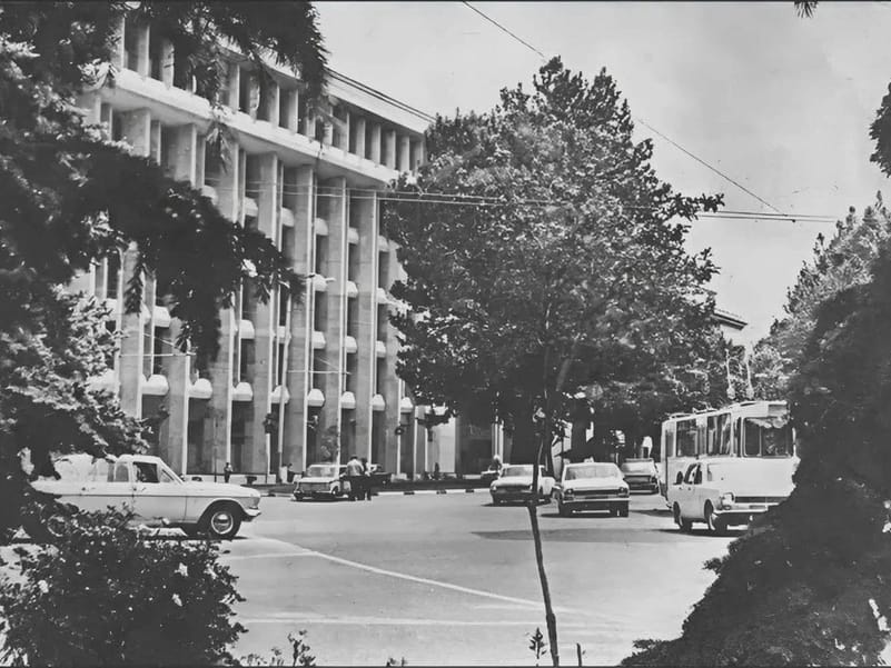 The former central post office of Tbilisi was a vital communication hub during the Soviet period in Georgia (1921-1991)