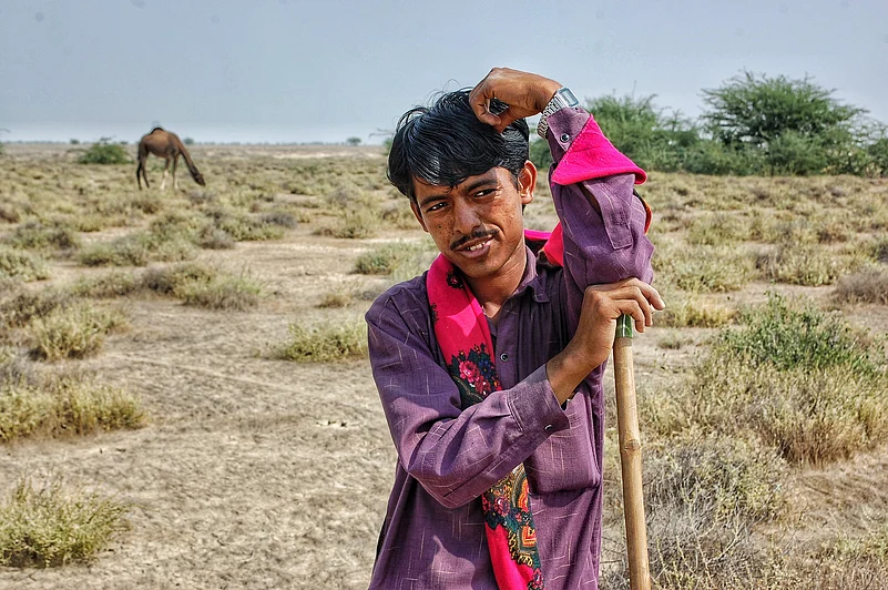 A nomadic pastoralist in Kutch
