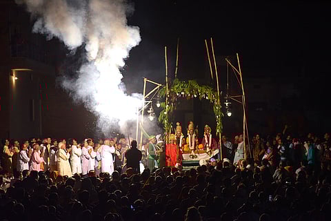 The moving stage of Ramlila in Ramnagar