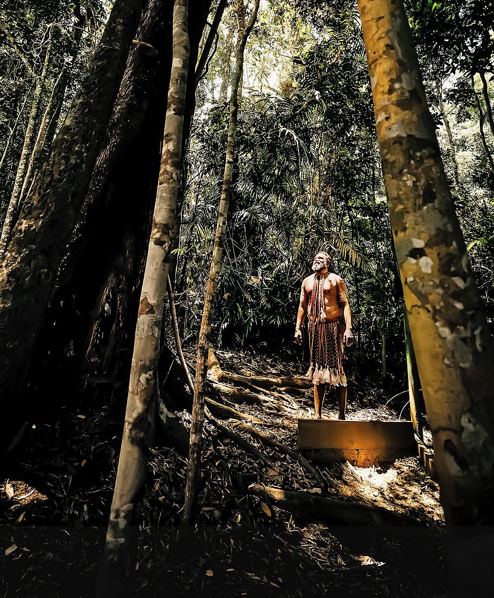 An Indigenous Kuku Yalanji local at Daintree Rainforest