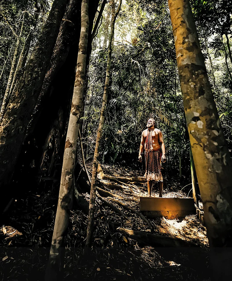 An Indigenous Kuku Yalanji local at Daintree Rainforest