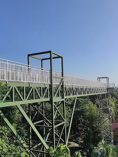 The Akkulam Glass Bridge is 52 m long
