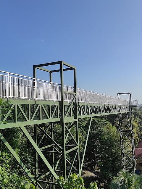 The Akkulam Glass Bridge is 52 m long