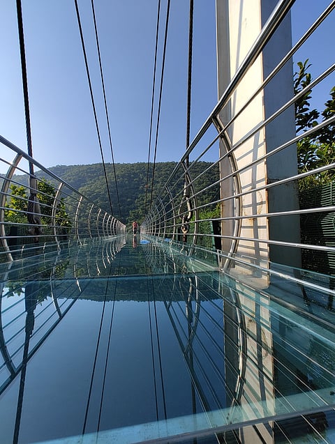 The Rajgir Glass Bridge of Bihar is 25 m long