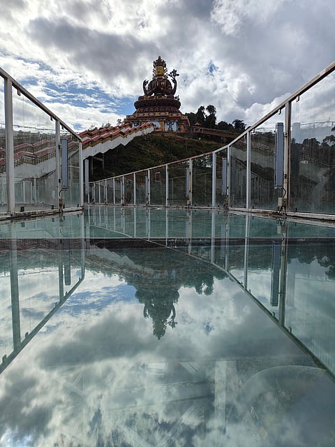 The Chenrezig Skywalk was India's first glass bridge when it opened in 2018
