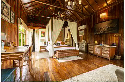 A luxury nest at Bamboo Forest Nature Conservancy, Gothangaon