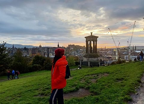 Outside Edinburgh Castle