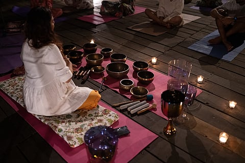 Sound bath meditation by Siddhayu Wellness Experience at Bamboo Forest Nature Conservancy