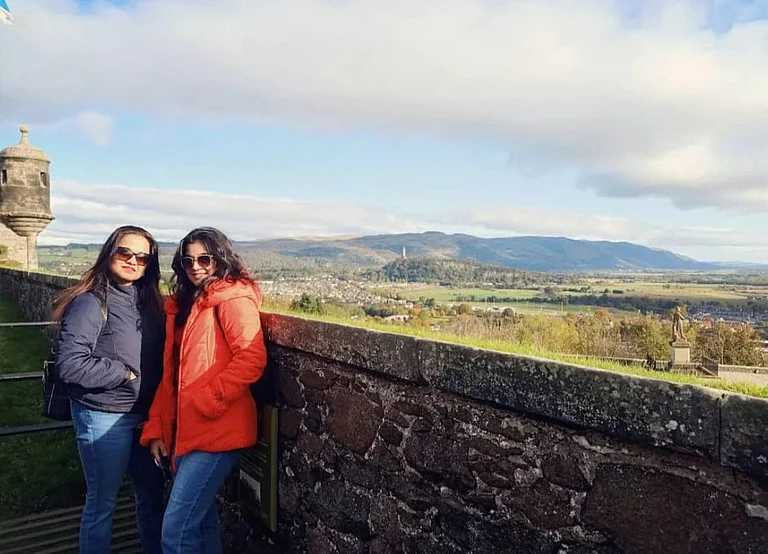 Sanober Alam (right) with her mother at Edinburgh Castle - Copyright: Sanober Alam