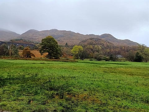 The Scottish landscape as seen by car