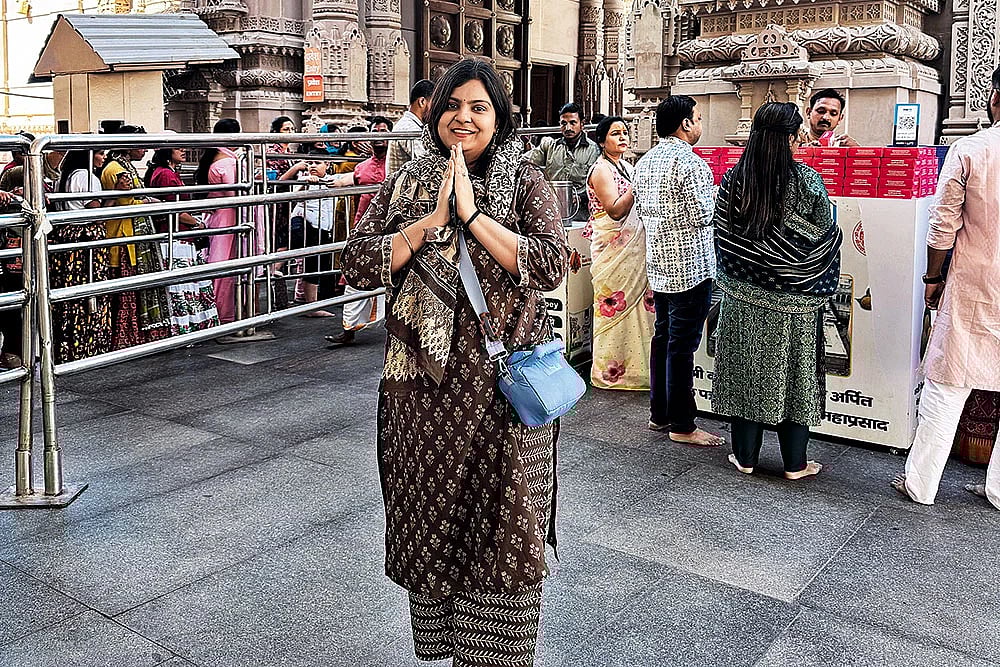 Mithi Singh at Kashi Vishwanath Temple in Varanasi