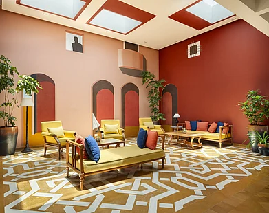 Copyright: Studio Noughts and Crosses : Murals at the Taj Cidade de Goa Heritage in Panjim