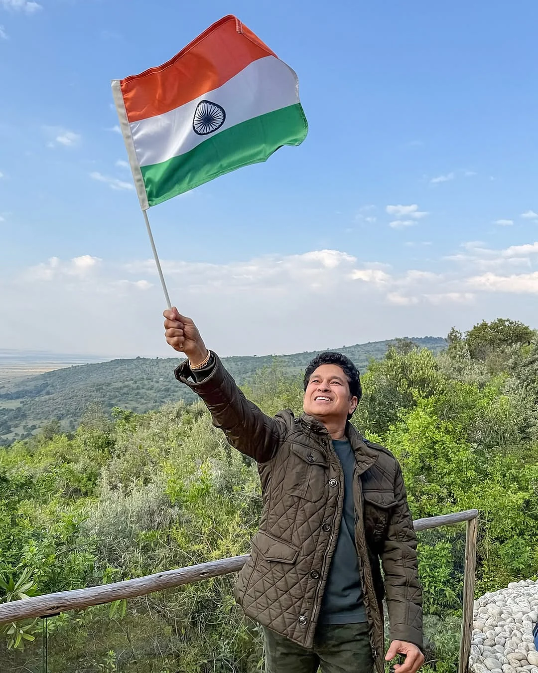 A shot of Sachin Tendulkar