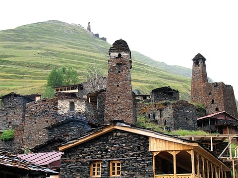 Upper Omalo is known for its medieval towers 