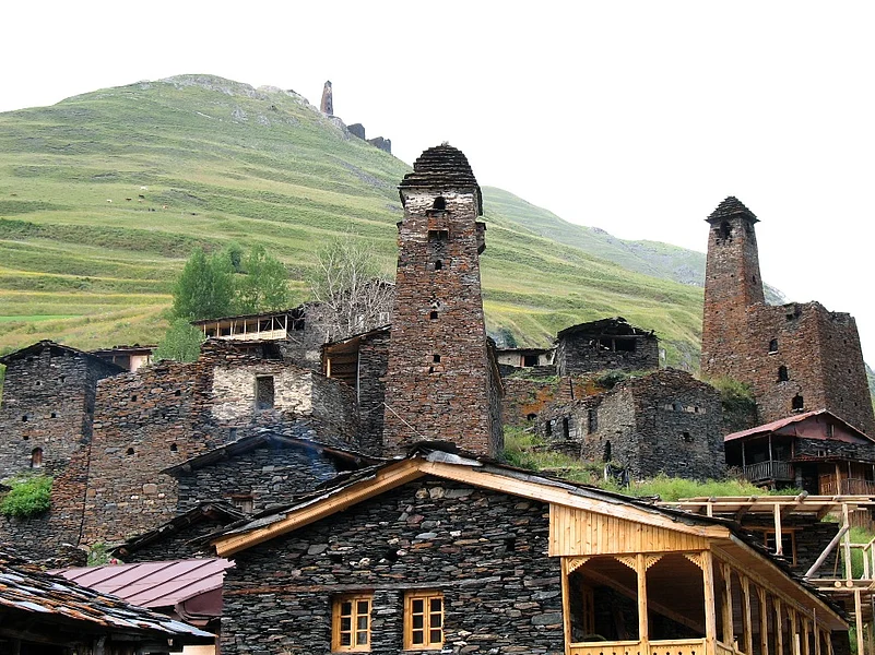 Upper Omalo is known for its medieval towers