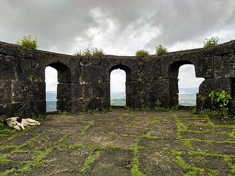 Visapur Fort in the monsoon