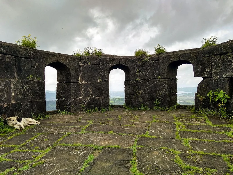 Visapur Fort in the monsoon