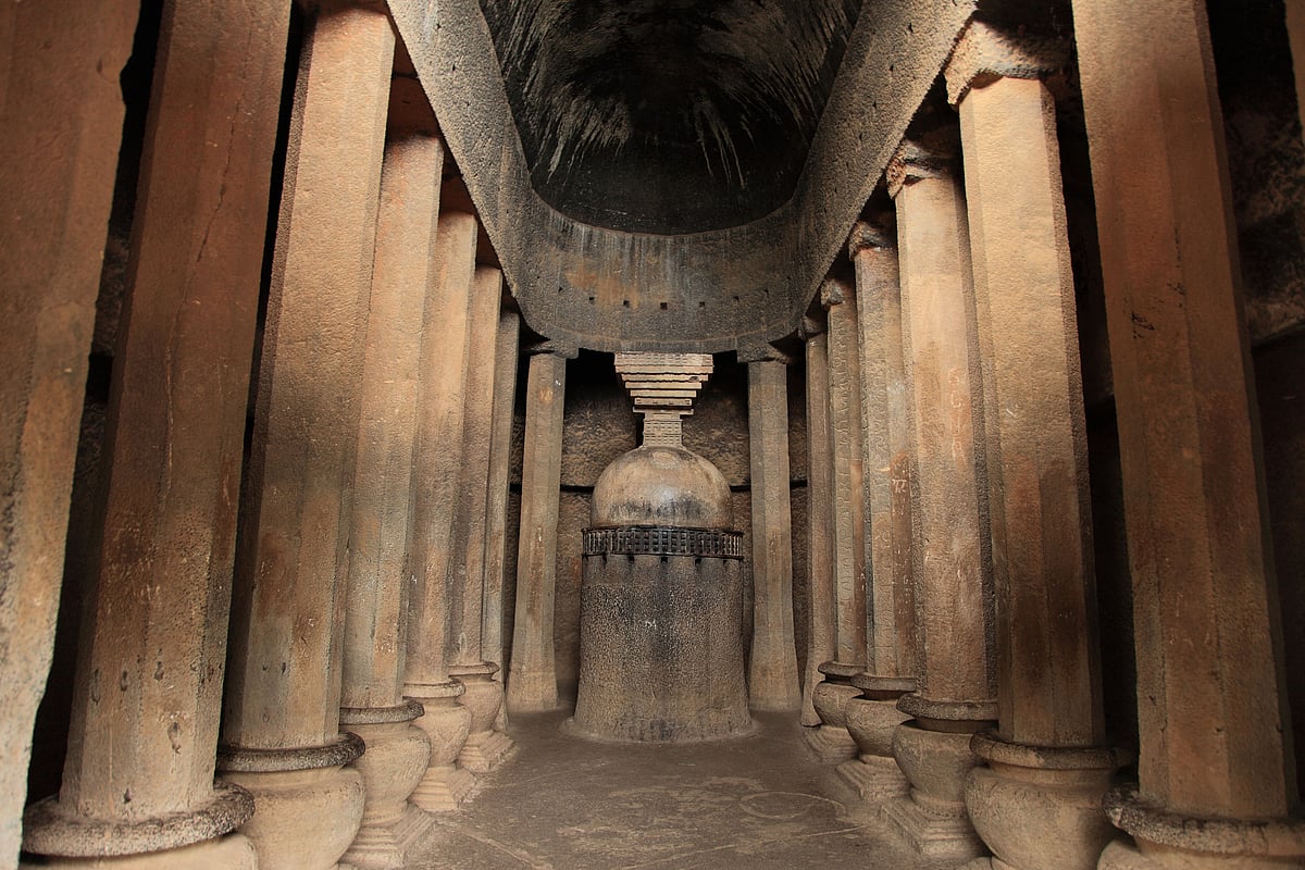 A stupa in the Pandavleni Caves