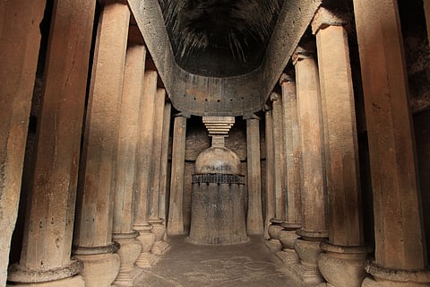 A stupa in the Pandavleni Caves