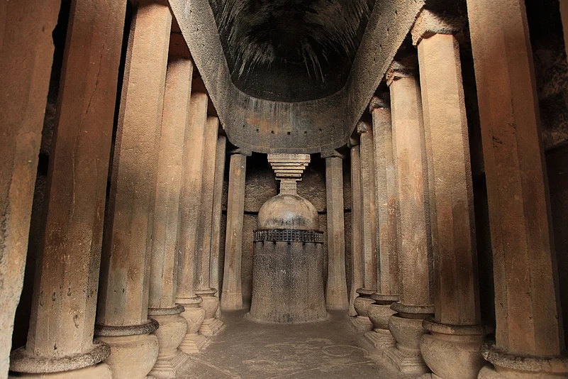 A stupa in the Pandavleni Caves