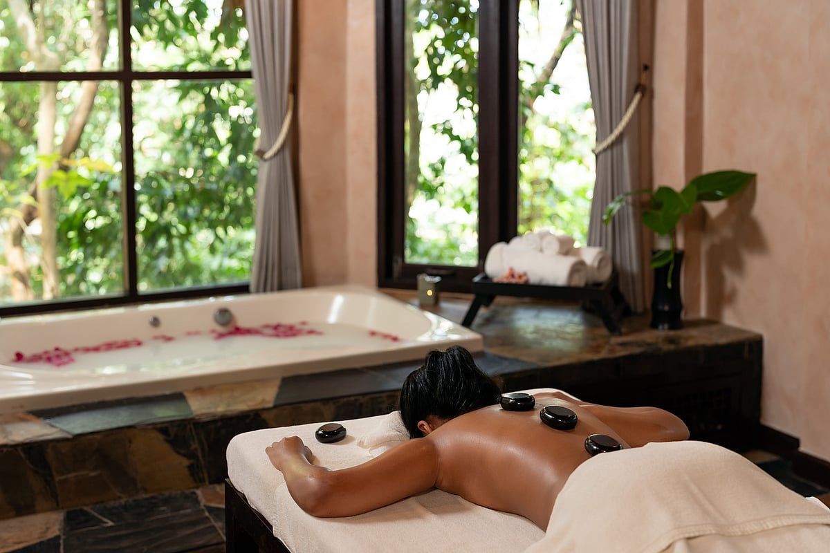 Inside the spa house