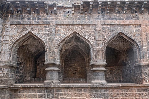 The Teen Darwaza is the grand entryway to the Panhala Fort
