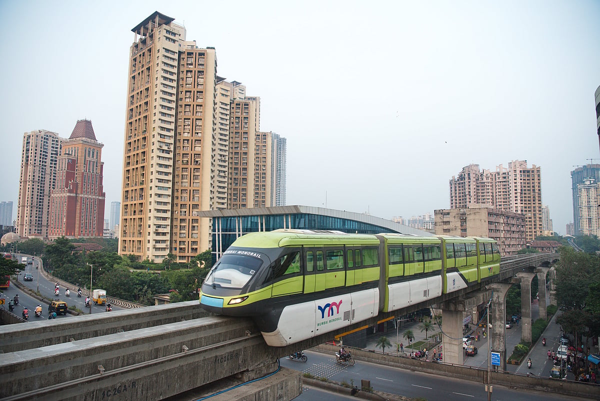 Two monorail trains came to a halt on Tuesday, August 19, after a heavy downpour hit Mumbai