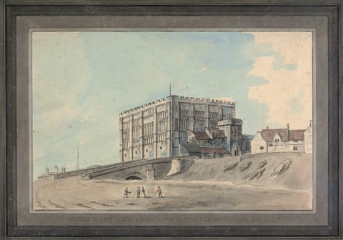 The Southwest view of Norwich Castle (1775) painted by Captain Francis Grose (1731–1791)