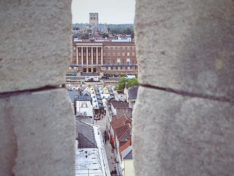 The view from the battlements of Norwich Castle